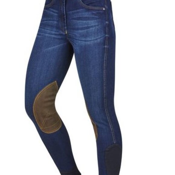 Dublin Ladies’ Shona Knee-Patch Denim Breech -riding - equestrian - size 25 - Picture 1 of 6